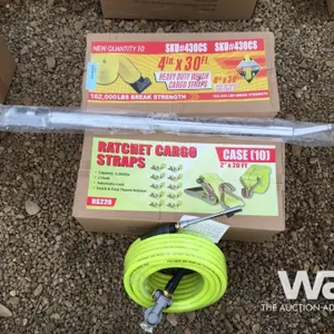4" X 30 FT. WINCH STRAPS, AIR HOSE, SNIPE