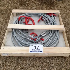 2 PCE. 5/6" 17 FT. WIRE ROPE SLING