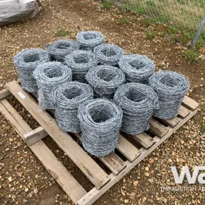 (UNUSED) 12 ROLLS DBL. STRAND BARBED WIRE