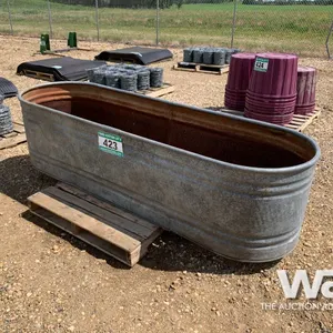 GALVANIZED STOCK TROUGH **DAMAGED