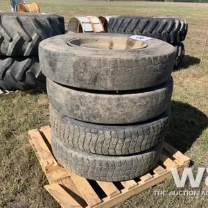(4) BRIDGESTONE 11R24.5 TRUCK TIRES