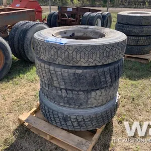 (4) GOODYEAR 11R24.5 TRUCK TIRES