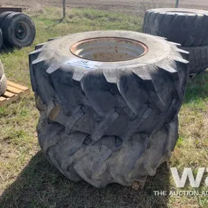(2) ARMSTRONG 23.1-26 TRACTOR TIRES & RIMS