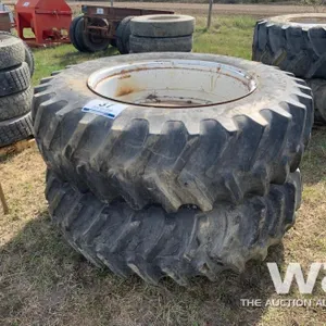 (2) FIRESTONE 20.8-42 TRACTOR TIRES & RIMS