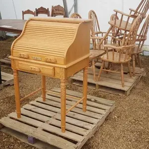 OAK ROLL TOP DESK