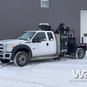 2013 FORD F550 E-CAB W/HIAB 044D-CLX BOOM TRUCK