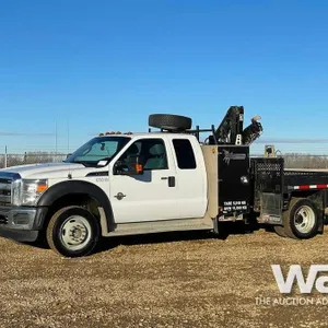 2013 FORD F550 E-CAB W/HIAB 044D-CLX BOOM TRUCK