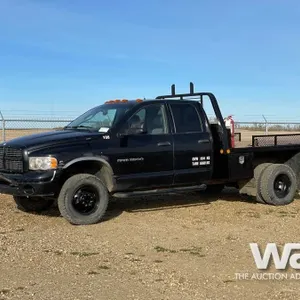 2005 DODGE RAM 3500 CREW CAB FLATBED TRUCK