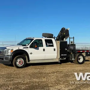 2012 FORD F550 E-CAB W/HIAB 055D BOOM TRUCK