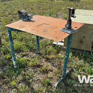 STEEL WORK BENCH W/ VISE
