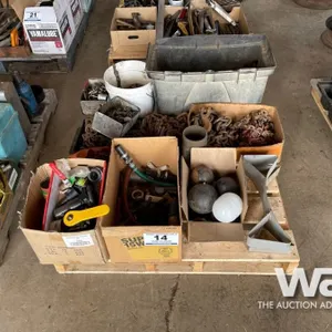 PALLET OF CHAINS, VALVES, FLOATS