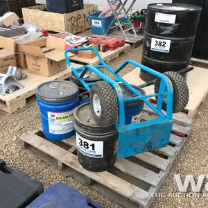 (4) PAILS ENGINE & GEAR OIL