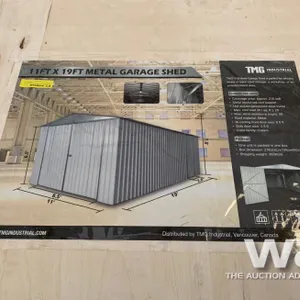 11 X 19 FT. SINGLE GARAGE METAL SHED