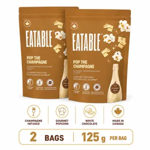 2 EATABLE POP THE CHAMPAGNE POPCORN 125G 07/26