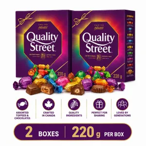 2 NESTLE QUALITY STREET BOXES 220G BB 05/26