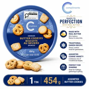 COMPLIMENTS DANISH BUTTER COOKIES 454G BB 01/27