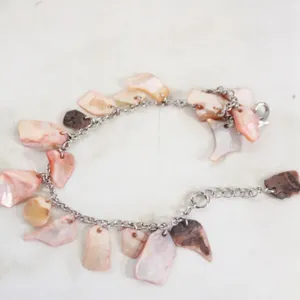 NATURAL IRIDESCENT SHELL SHARD CHIP BRAC.