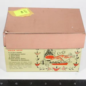 J. CHEIN + CO. USA TIN LITHO RECIPE BOX