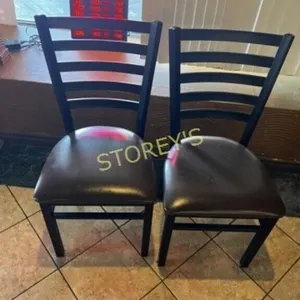 Ladder Back Metal Padded Chair