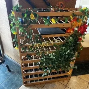 10 Tier Wooden Wine Rack ~36x12x50
