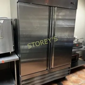 Canco 2dr S/S Upright Freezer on Wheels