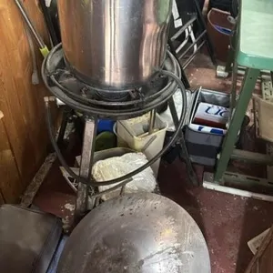 Propane stove, top burner with turkey deep fryer