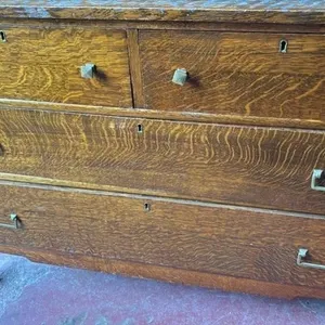 Antique tiger oak dresser