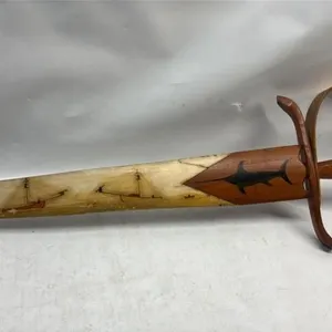 Swordfish Bone Bill Folk Art Sword Hand Painted