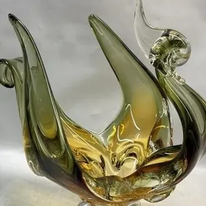 Vintage Lorraine Art Glass Pheasant Rooster