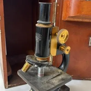 Antique Spencer Buffalo USA brass cast microscope