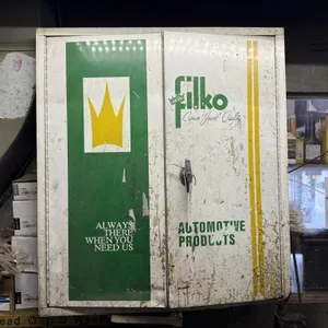Parts Cabinet with large quantity of spark plugs