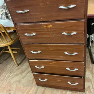 Five-Drawer Wooden Dresser