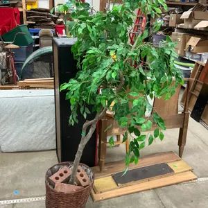 Artificial Tree in Woven Basket