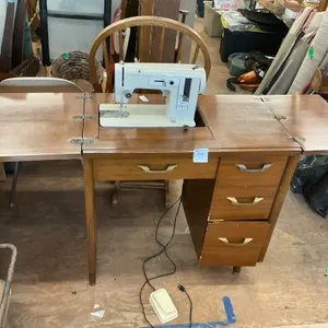 Sewing Machine in Cabinet