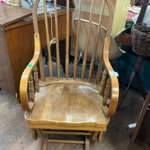 Wood Spindle-Back Rocking Chair