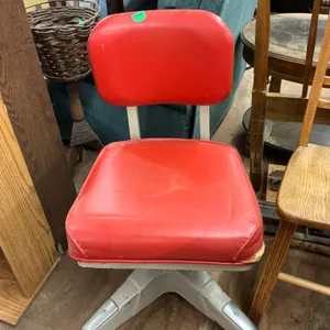 Red Vinyl Office Chair