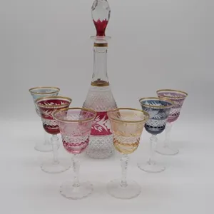 Etched Glass Liquor Set