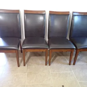 Four Vinyl Clad Chairs
