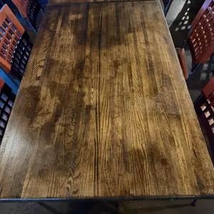 DOUBLE PEDESTAL WOOD TOP DINING TABLE LOT