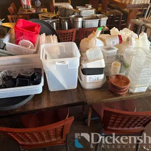SELECTION OF PLASTICWARE / CIRCULAR TRAY LOT