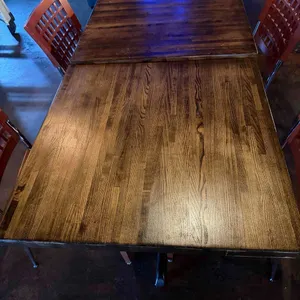 LOT OF SINGLE PEDESTAL WOOD TOP DINING TABLES