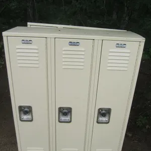 (2) Lyon Metal 3-Locker Sections