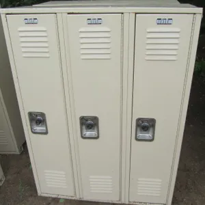 (2) Lyon Metal 3-Locker Sections