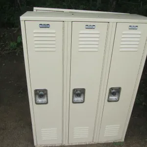 (2) Lyon Metal 3-Locker Sections