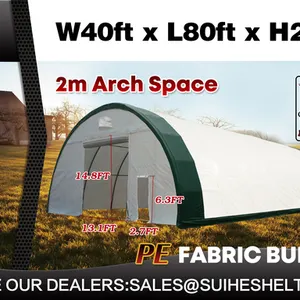 2026 Suihe S408020R-300gPE 40 ft x 80 ft x 20 ft Storage Building (Unused)
