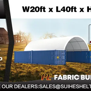 2026 Suihe C2040-300gPE 20 ft x 40 ft Container Storage Canopy (Unused)