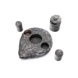 CHINESE INKSTONE & SEALS SET