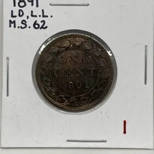 1891 Cdn Large Cent-l.d.l.l.-ms62