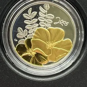 2005 Cdn Silver 50 Cent- Golden Rose
