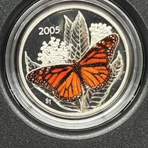 2005 Cdn Silver 50 Cent- Monarch Butt